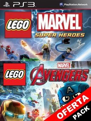 2 juegos en 1 LEGO MARVELS AVENGERS + LEGO MARVEL SUPER HEROES PS3